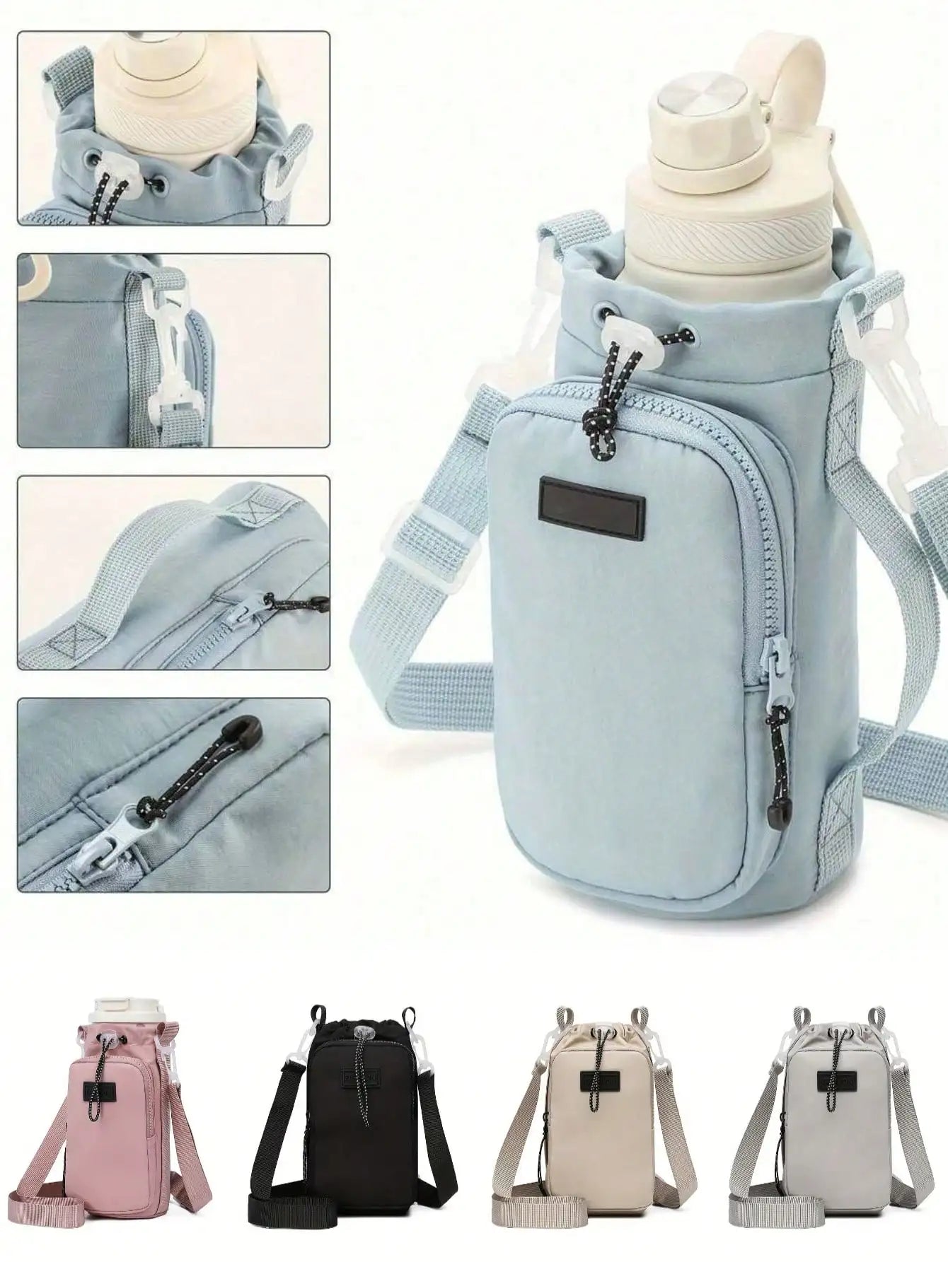 Multifunctional Outdoor Travel Water Bottle Cup Bag Lightweight Sports Crossbody Bag Cycling Backpack Single Shoulder Phone Bag