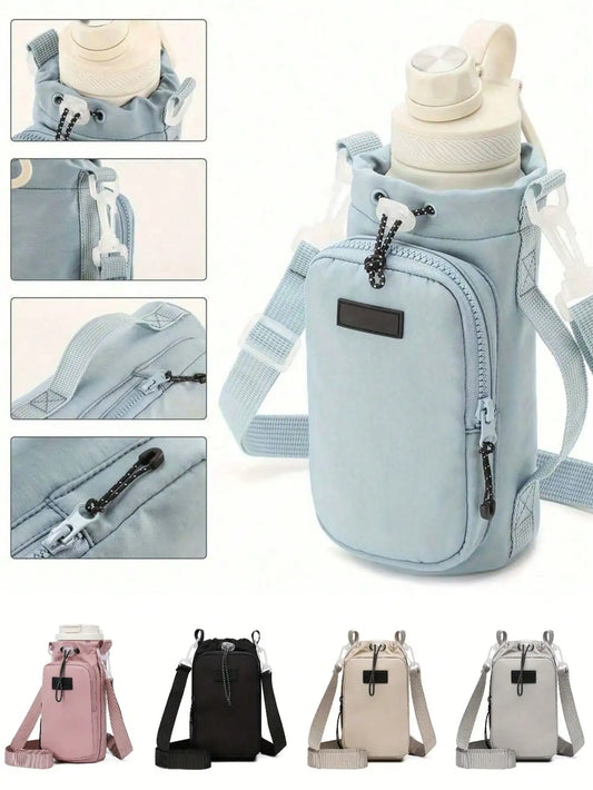 Multifunctional Outdoor Travel Water Bottle Cup Bag Lightweight Sports Crossbody Bag Cycling Backpack Single Shoulder Phone Bag