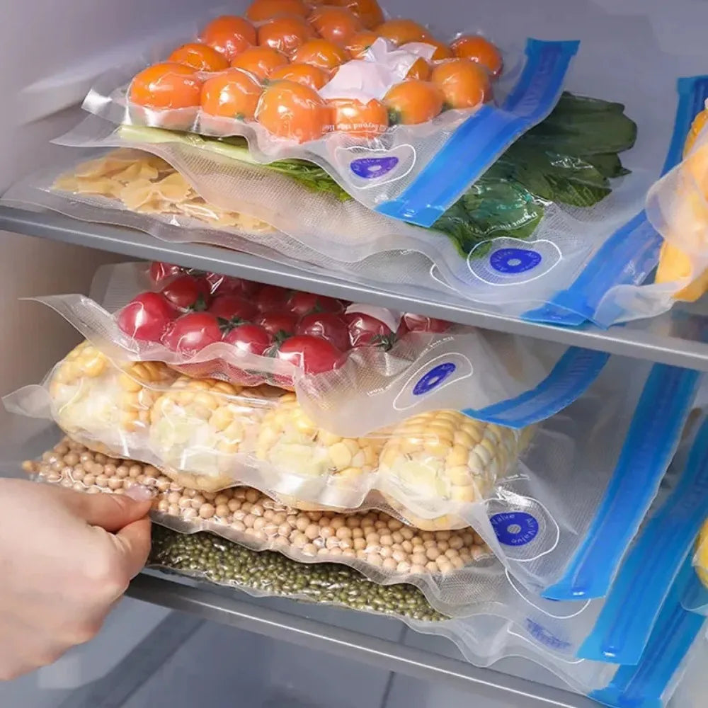 Reusable Vacuum Sealer Bags Food Storage Bag Household Vacuum Vegetable Food Sealer Bag With Hand Pump Sealing Clips