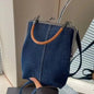 New Vintage Style Women Handbag Fashionable Navy Blue Designer Shoulder Bag Versatile Lady‘s Denim Purses Crossbody Bags
