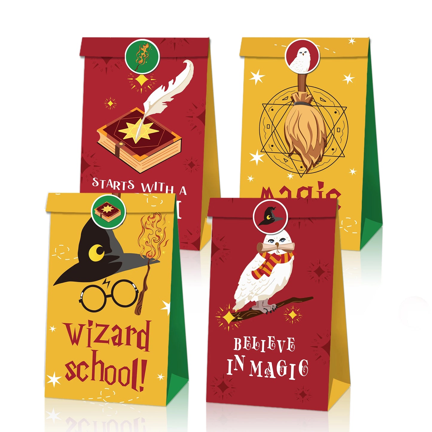 Harry Potter Theme Party Favors Gifts Bag Slap Bracelets 50pcs Stickers Keychains Birthday Souvenir Supplies Classroom Rewards