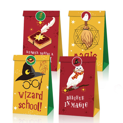 Harry Potter Theme Party Favors Gifts Bag Slap Bracelets 50pcs Stickers Keychains Birthday Souvenir Supplies Classroom Rewards