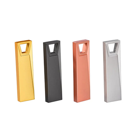 JASTER Metal USB Flash Drive 128GB Business Gift Memory Stick 64GB Free Key Chain Pen Drive 32GB Silver Flash Disk 16GB 8GB 4GB