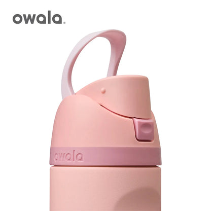 Owala portable cup, one handed open lid, large capacity water cup, straw cup, insulated cup, 710mL | Rose Quartz