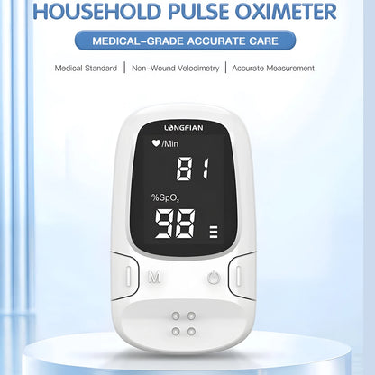Portable Fingertip Oximeter Heart Rate Meter Pulse Blood Oxygen Saturation OLED Screen Digital Tube Practical Monitor