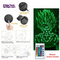 Dragon Ball Z Anime Figures Goku Vegeta Gohan Broly 3D Lamp PVC Action Figures Toys for Children Trunks Buu Super Saiyan Gifts