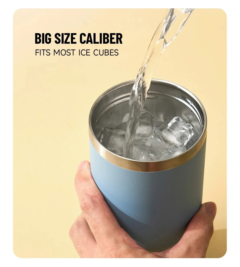 Tyeso 600ML Vacuum Flasks Handle Coffee Mug 304 Stainless Steel Ice Cup Car Bottle Hot Cold Retention Drinkware for Outdoor