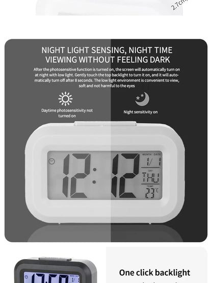 Mini Timer Smart Clock Children Alarm Clock Student Time Manager Desktop Silent Bedside Electronic Small Alarm Clock