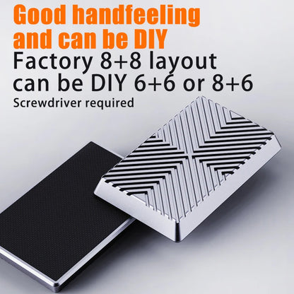 Newest Magnetic Cube Push Slider Anti Stress Metal Fidget Slider DIY Metal Decompression Desk Toys EDC For Adults Kids Gifts