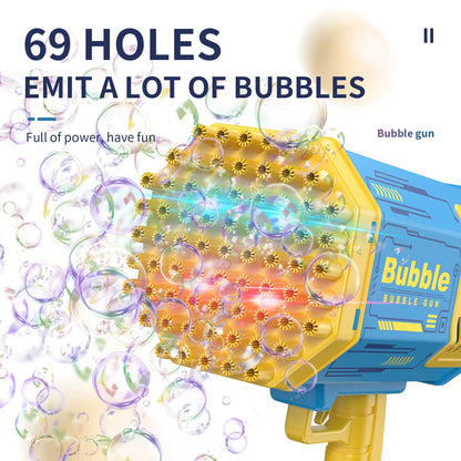 Bubble Gun Machine Without Solution - 40/69/109 Holes Blaster for Kids Outdoor Summer Toy, Party Favors - Bubble Maker Blowers