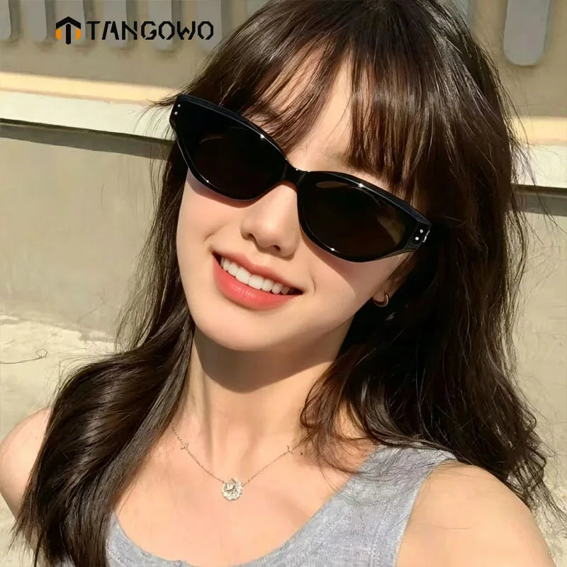 TANGOWO Prescription Women`s Sunglasses-5 Woman Resting Lenses Men Sunglasses Cat Eye Reading Glasses-2 Magnifier Lunette Myopia