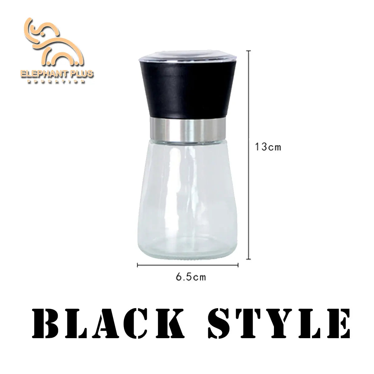180ML Pepper Grinder Glass Spice Bottle Salt Pepper Mill Manual Spice Grinder Mill Household Kitchen Gadgets
