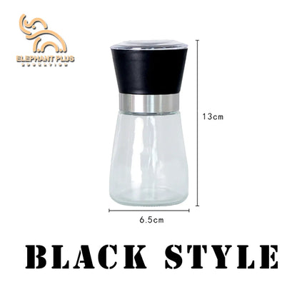 180ML Pepper Grinder Glass Spice Bottle Salt Pepper Mill Manual Spice Grinder Mill Household Kitchen Gadgets