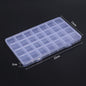 1 Pc Plastic Jewelry Box 5-28 Compartment Slot Organizer Storage Beads Container Adjustable Jewelry Storage Box Rectangle Case