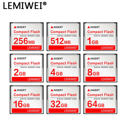 Lemiwei Memory Card 256MB 512MB Compact Flash Card 1GB 2GB 4GB CF Card 8GB 16GB 32GB 64GB Compactflash Card For Camera