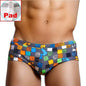 Men Swimwear Brazilian Traditional Cut Swimsuits Swim Bikini Surf Boxer Briefs Board Shorts Trunks Black and Red Sunga