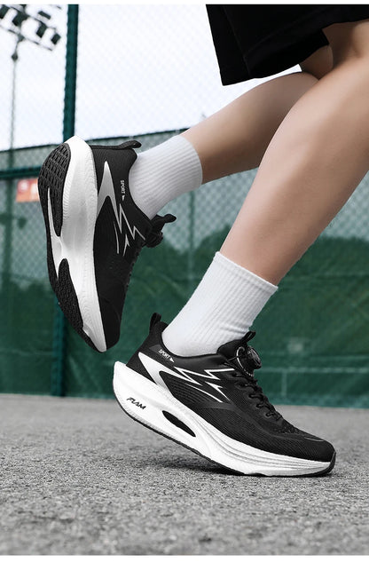 Men's breathable, non-slip, comfortable, shock-absorbing carbon plate running shoes, couple matching sports casual running shoes