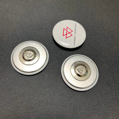 Custom Logo Tinplate safety badge DIY circular magnetic chest badge magnetic buckle badge production