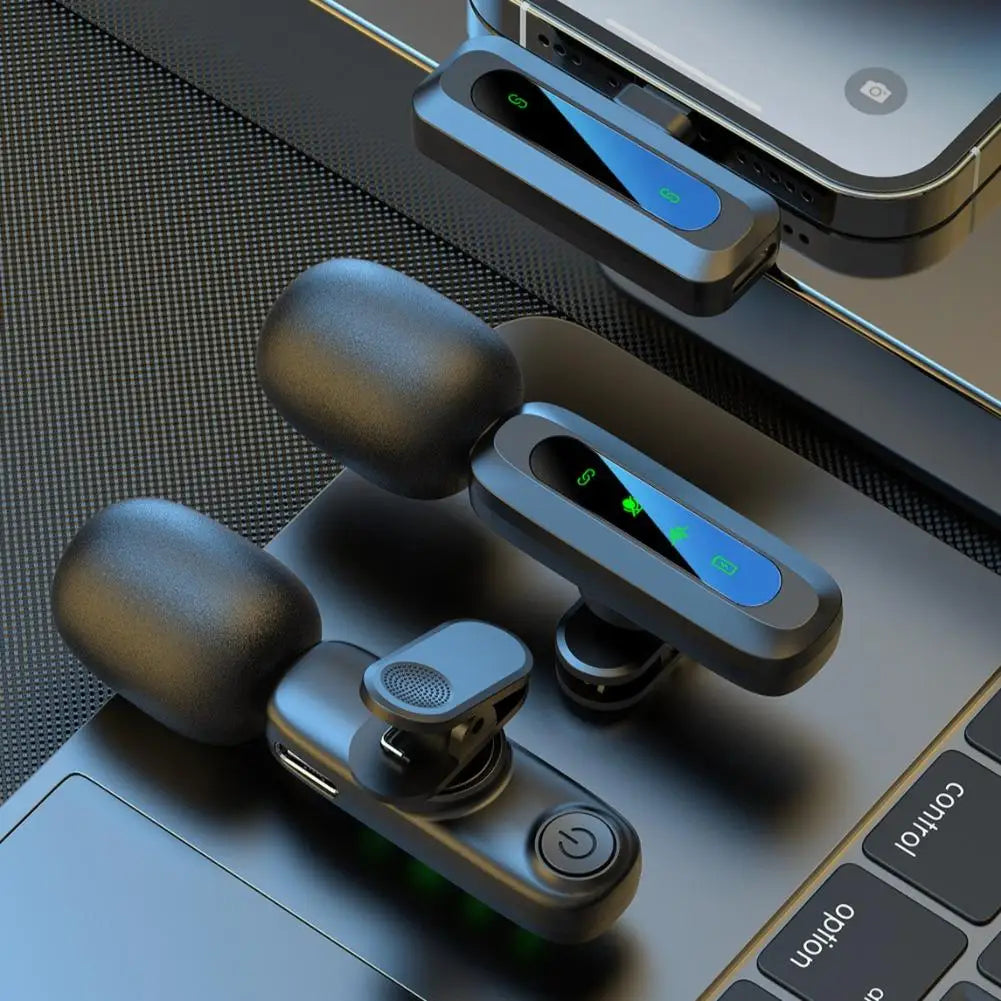 Professional Wireless Lavalier Microphone For Smartphones, Computers and Cameras, Plug and Play,Type-C Port 1-2