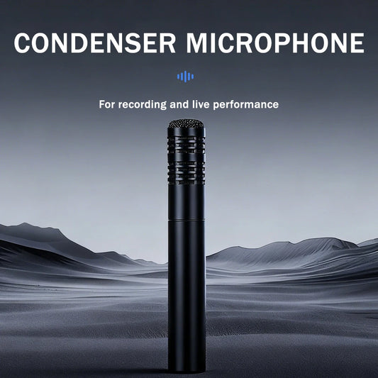 High-quality metal condenser microphone, durable and drop-resistant, suitable for live streaming, karaoke, and recording, univer