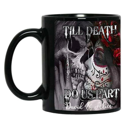 Customize Photo Black Coffee Mug - Personalized Dog Cat Familay Lover Photos Cup Tea Cup with Names Mothers' Day Surprised Gift
