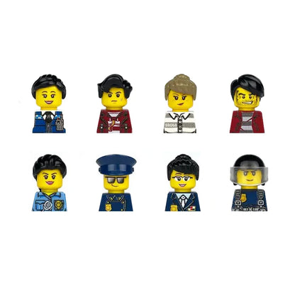 City Career 3D Building Block Dolls Toys Cartoon Character Models Mini Action Figures Educational Toys Children's Gifts
