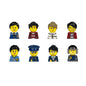 City Career 3D Building Block Dolls Toys Cartoon Character Models Mini Action Figures Educational Toys Children's Gifts