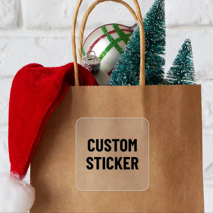 1‑200Pcs Square Custom Stickers,Personalized Text Image Labels for Party Guests,Gift Favors,Handmade Projects&Celebration Decor