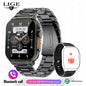 LIGE 600mAh high-Capacity Smart Watch Ultra Watch Men Bluetooth Call TWS Local Music Smartwatch Sport IP68 Waterproof Watches