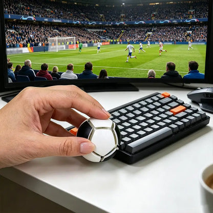Simulation Soccer Stress Ball Keychain Squeeze Fidget Toy Football Fan Souvenir Decompression Key Ring Gift For Sports Lovers