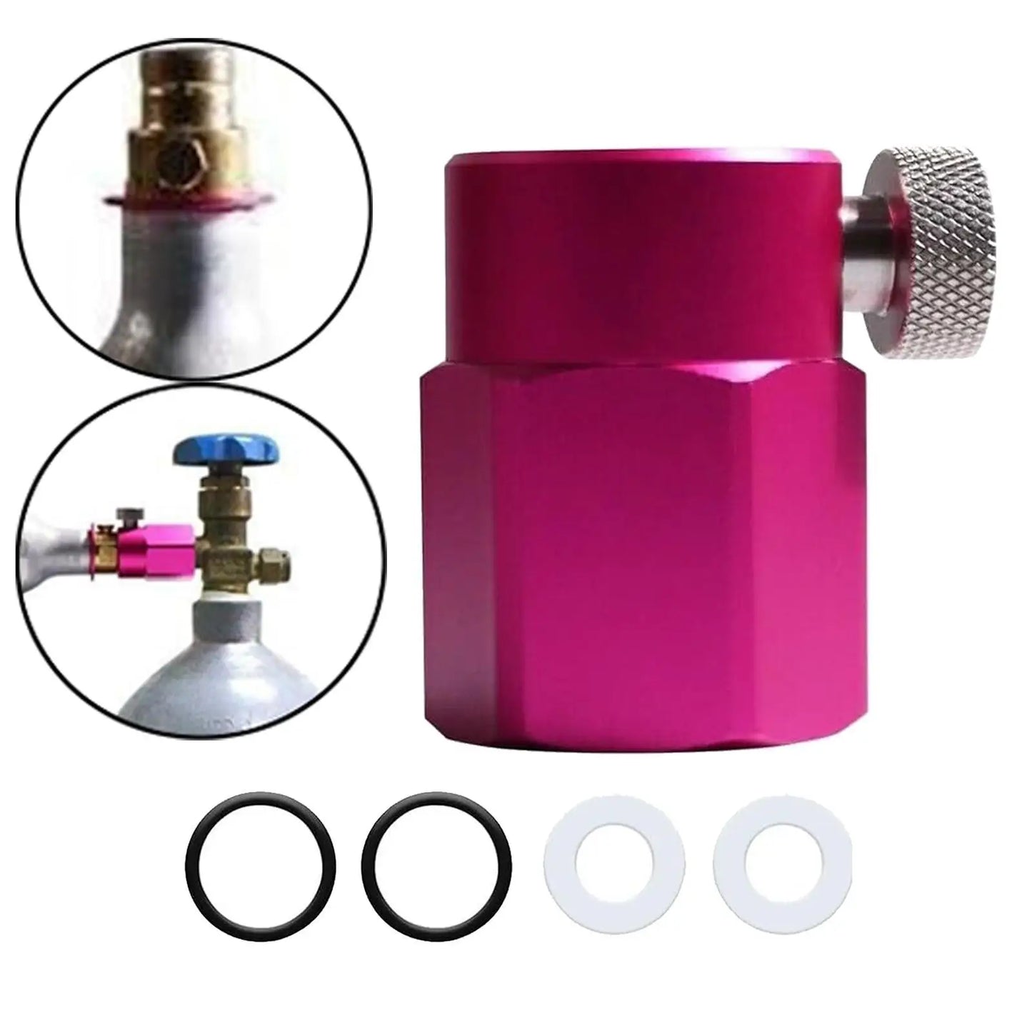 Soda Maker CO2 Refill Adapter Cga320 Threaded Soda Cylinder Refill Connector Soda Maker Accessory Quick Adapter for Soda Machine