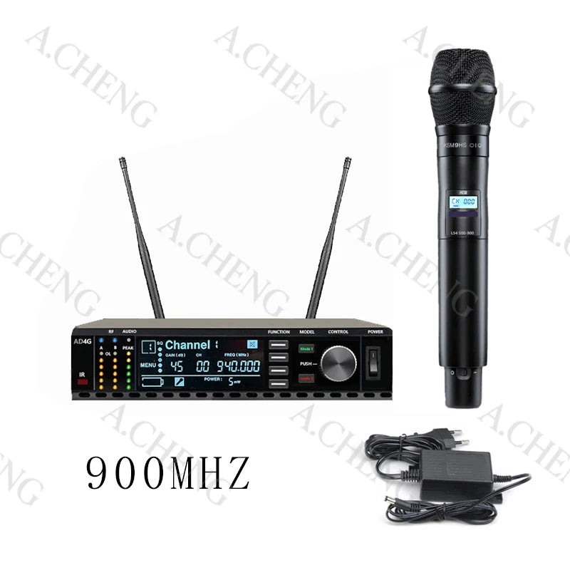 A.CHENG AD4G K9 Professional Wireless Microphone UH Long-Distance Reception, Excellent Performance and Excellent Quality