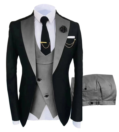 high-quality wedding art ，dress suit for men，3 pieces Blazer Vest And Pants set，performance, Emcee，Groomsmen