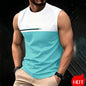 Summer Men's Casual sleeveless T-shirt Plus Size Simple O-Neck tank tops Clothing Outdoor Breathable 3D Printed Mens casual vest