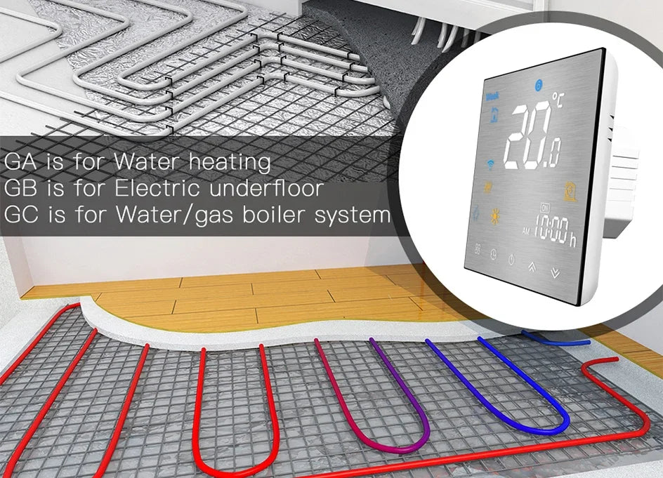 Water Electric floor Heating Water/Gas Boiler Smart WiFi ZigBee Thermostat Temperature Controller Works Tuya Alexa Google Home