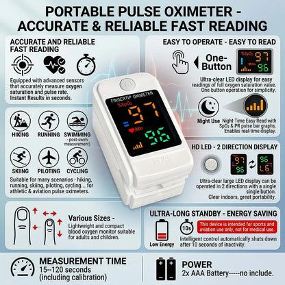 Non Contact Digital Forehead Thermometer/Finger Pulse Oximeter for Adults, Kids, and Babies Pulse Oximeter Measure Tool
