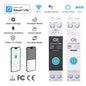 TUYA WIFI Smart Circuit Breaker Power Metering 63A 1P  DIN Rail for Smart Home wireless Remote Control Smart Switch by APP ATELE