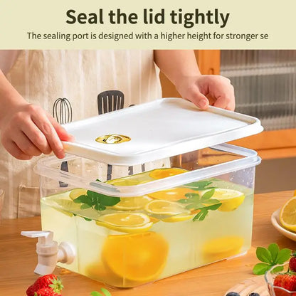 ☭6.5L Large Capacity Cold Water Pitcher Cold Kettle With Faucet In Refrigerator Iced Beverage Dispenser Refrigerator And Spigot