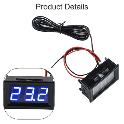 1*Digital Thermometer With Probe LED -50~110°C DC 5-12V Car Temperature Panel Meter Gauge  Instrument Parts & Accessories