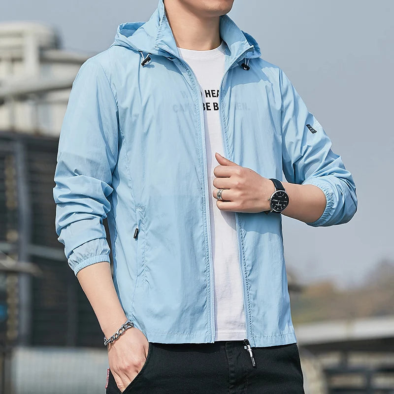 2025Summer Hooded Jacket Men Women Waterproof Sun Protection Clothing Fishing Hunting Clothes Quick Dry Skin Windbreaker