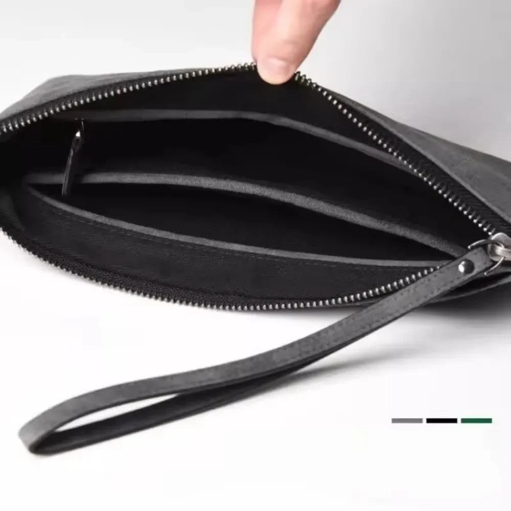 Men's Business Clutch Bag PU Leather Wallet Handheld Busin Casual Phone Bag Soft Surface Ort Wallet Casual Handbag Coin Purse ﻿