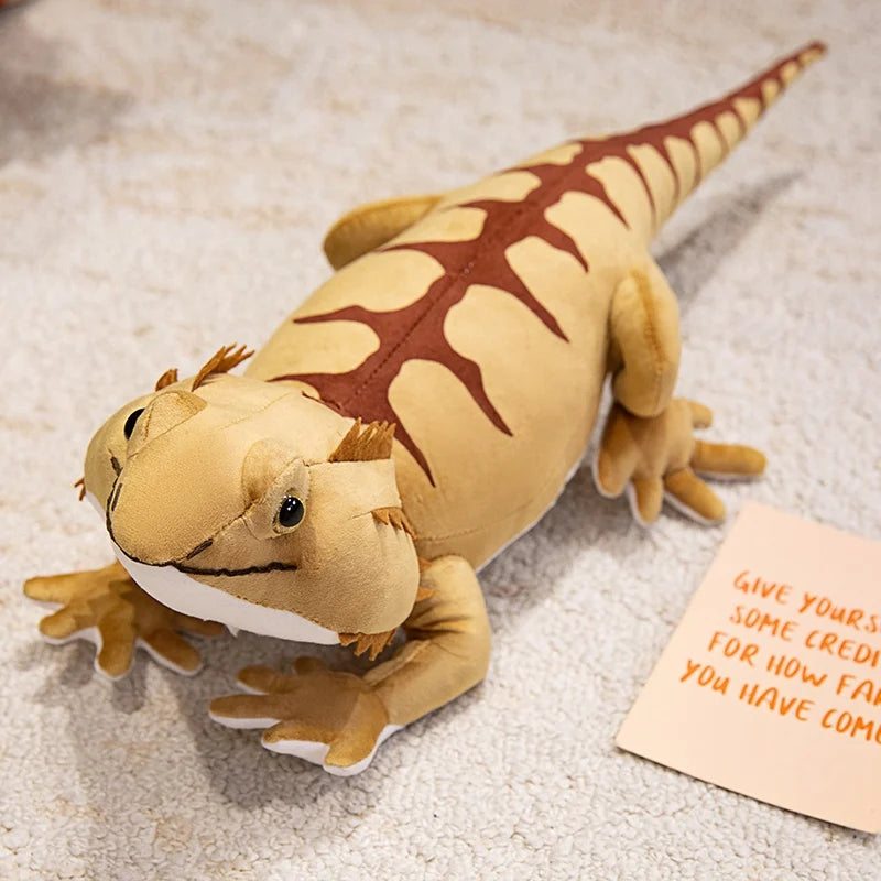 42/54cm Kawaii Long Soft Bearded Dragon Plush Toy Real Life Reptile Lizard Stuffed Animal Cute Room Decor Gift for Boy And Girl