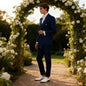 Rose Pink 2-Piece Men's Tuxedo with Spacious Lapel for Wedding Banquet Party Formal Men's Clothing Custom-Made Di