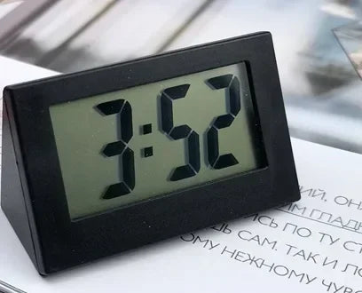 Mini Digital Clock Temperature Humidity Portable Watch Clock Thermometer Hygrometer 12/24 Hours Battery Powered Clock Home Table