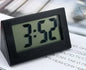 Mini Digital Clock Temperature Humidity Portable Watch Clock Thermometer Hygrometer 12/24 Hours Battery Powered Clock Home Table