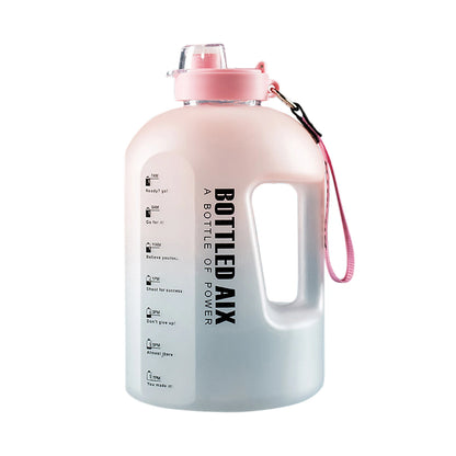 Extra Large Capacity Water Bottle Gradient Color Time Marker Designed Cup