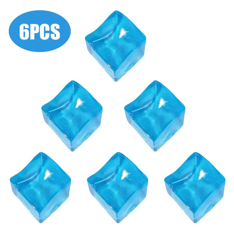 3/4.5/5.5CM Ice Cube Squishy Toy Stress Relieving Soft Touch Slow Rebound Stretch Squeeze Snowflake Ice Cube Xmas Gift for Adult