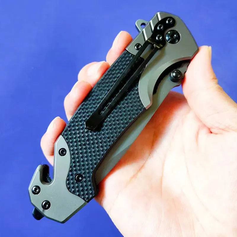 Compact folding knife with outdoor functions, stainless steel small knife, portable travel knife, fruit knife, for camping.