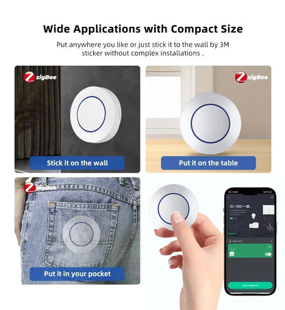 Ewelink Zigbee Switch Push Scene Button Switch Wireless Remote On Off Key Controller Scenario Switch Support Home Assistant
