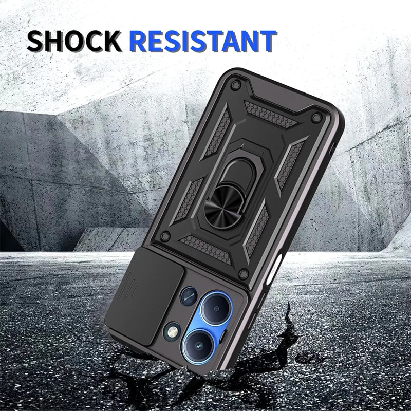 For Xiaomi Redmi 15C 4G 171mm Case Magnetic Holder Ring Armor Shockproof Cases For Redmy 15C 15 C Redmi15C Lens Protector Cover